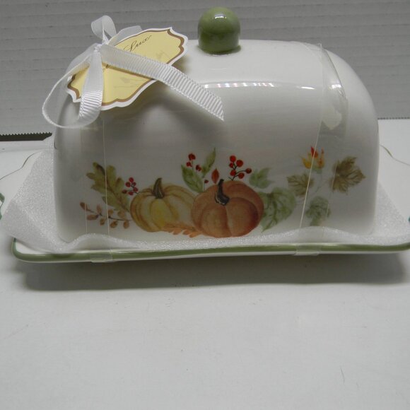 Lot of Fall Decor Coasters Pumpkin Salt Pepper Butter Dish Thanksgiving NWT - Picture 4 of 5